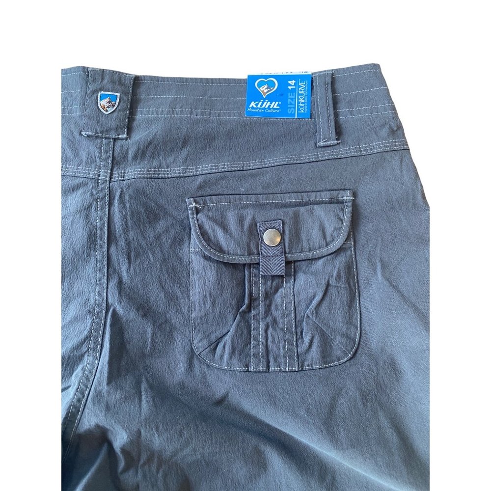 NWT Kuhl Splash 11” Inseam Cargo Shorts Carbon Gray Women’s 14 UPF 50 Hiking - Picture 8 of 12
